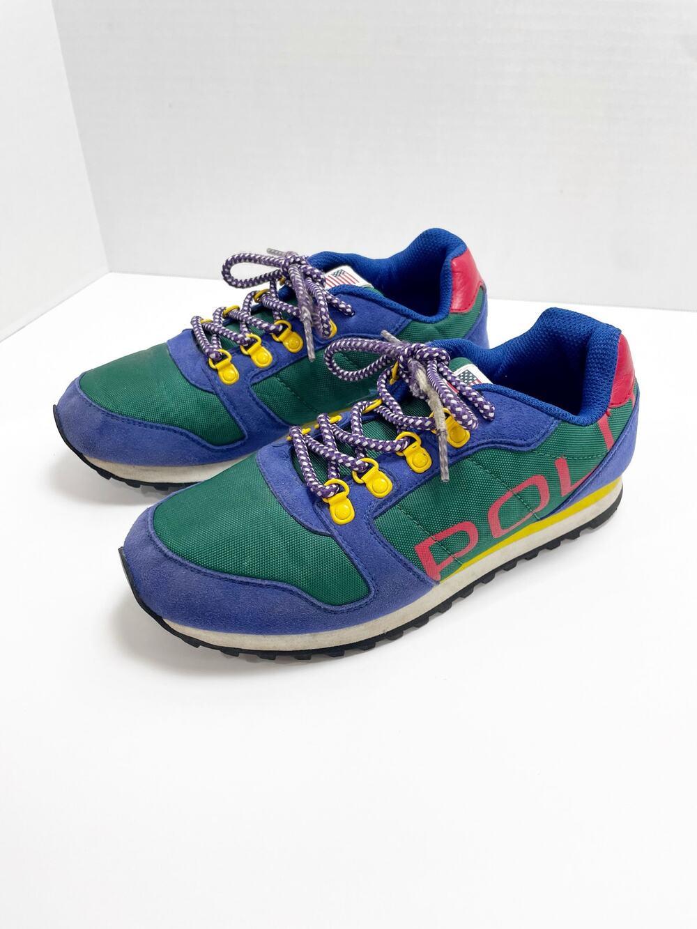 Polo Ralph Lauren Size 4 Youth Shoes Multicolored Lace Up